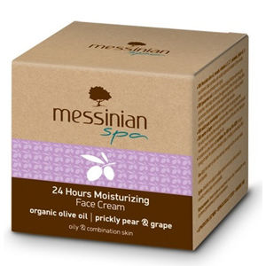 Messinian Spa Hydratačný krém s 24 hodinovým účinkom pre mastnú a zmiešanú pleť opuncie & hroznové víno