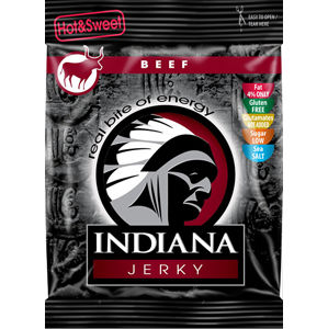 Indiana Indiana Jerky beef (hovädzie) Hot & Sweet 25 g -ZĽAVA - KRÁTKA EXPIRÁCIA 31.12.2021