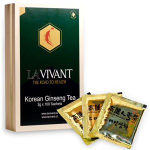 La Vivant LAVIVANT ženšenový granulovaný čaj, drevená krabička, 100 ks