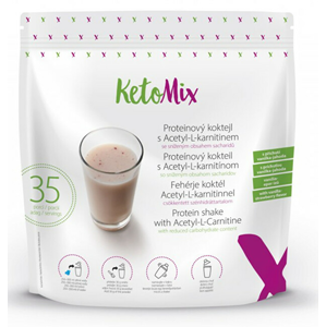 KetoMix Proteinový koktejl s Acetyl-L-karnitinem s příchutí vanilka-jahoda (35 porcí)