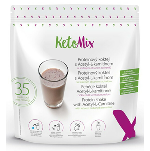KetoMix Proteinový koktejl s Acetyl-L-karnitinem s příchutí vanilka-malina (35 porcí)