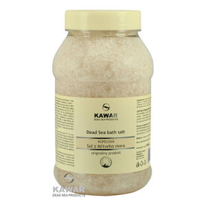 Kawar Kúpeľová soľ z Mŕtveho mora 1000 g - ZĽAVA - preliačiny OBAL + 2 mesiace na vrátenie tovaru