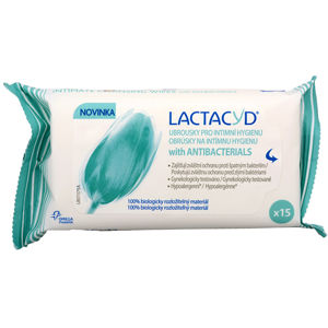 Omega Pharma Lactacyd obrúsky s antibakteriálnou prísadou 15 ks