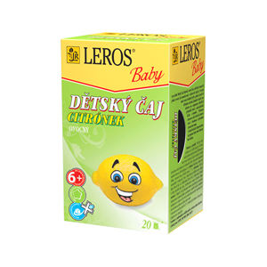 LEROS LEROS Baby Detský čaj Citrónek 20 x 2 g