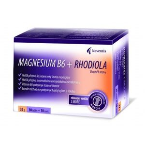 Noventis Magnesium B6 + Rhodiola 30 tbl. + 10 tbl. ZDARMA
