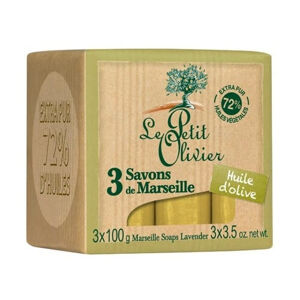 Le Petit Olivier Marseillské mydlo s olivovým olejom (Marseille Soaps) 3 x 100 g