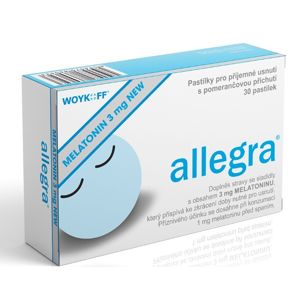 Woykoff Melatonín Allegra 3 mg NEW 30 pastiliek + 2 mesiace na vrátenie tovaru