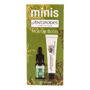 Antipodes MINIS MOISTURE-BOOST: pleťový olej 10 ml + denný krém 150ml