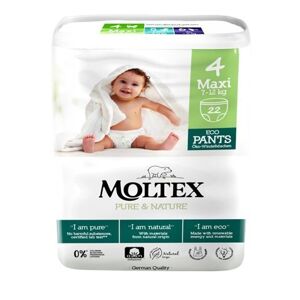 Moltex Pure & Nature Naťahovacie plienkové nohavičky Maxi 7-12 kg 22 ks