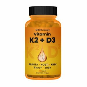 MOVit Energy Hnuteľný ENERGY Vitamín K2 + D3 1000 IU 60 kapsúl