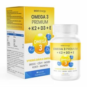 MOVit Energy Omega 3 Premium + K2 + D3 + E, 90 kapsúl