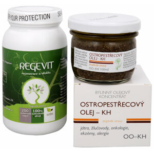 Odporúčaná kombinácia produktov Na Pečeň - Regevit + Ostropestřecový olej (kaša)