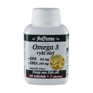 MedPharma Omega 3 Rybí olej Forte (EPA 315 mg + DHA 245 mg) 30 tob. + 7 tob. ZDARMA