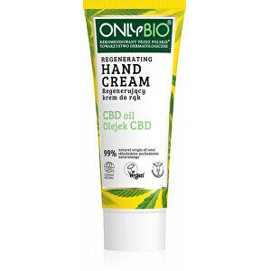 OnlyBio Regeneračný krém na ruky s kanabisom a CBD olejom 75 ml