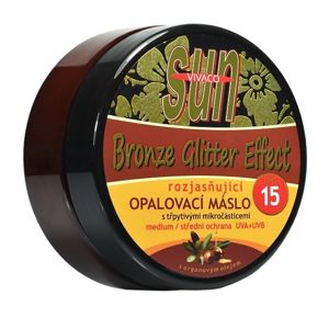 Vivaco Opaľovacie maslo Argan bronzer glitter OF 15 200 ml