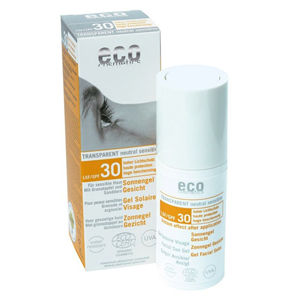 Eco Cosmetics Opaľovacie transparentný gél na tvár SPF 30 (30 ml)