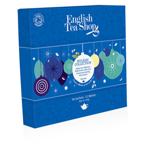 English Tea Shop Papierová kolekcia 96 pyramídových vrecúšok - Kolekcia vianočný zima Kolekce modré ozdoby