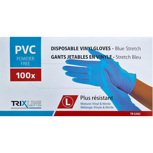 Pharma Activ Rukavice nitril/vinyl modré bez pudru L jedn. 100 ks