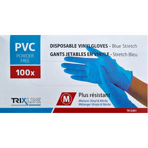 Pharma Activ Rukavice nitril/vinyl modré bez pudru M jedn. 100 ks