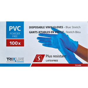 Pharma Activ Rukavice nitril/vinyl modré bez pudru S jedn. 100 ks