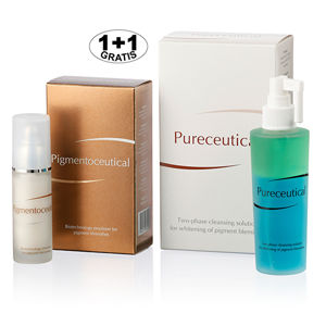 Herb Pharma Pigmentoceutical - biotechnologická emulze na pigmentové skvrny 30 ml + Pureceutical - dvojfázový čistící roztok 125 ml (1 + 1 zdarma)