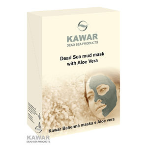 Kawar Pleťová maska ​​s aloe vera a minerály z Mŕtveho mora 4 x 75 g sáčkov v krabičke