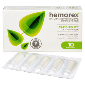 Hemorex Prírodné čapíky na hemoroidy 10 ks