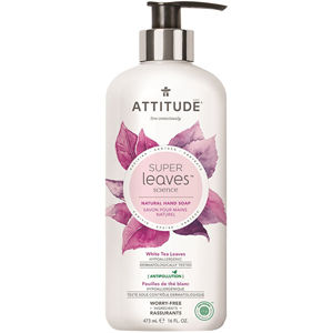 Attitude Prírodné mydlo na ruky Super Leaves s detoxikačným účinkom - čajové listy 473 ml