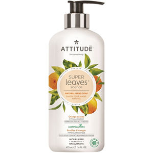 Attitude Prírodné mydlo na ruky Super Leaves s detoxikačným účinkom - pomarančové listy 473 ml