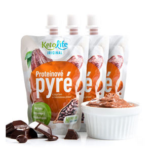 KetoLife Proteínové pyré - S jogurtom a čokoládovou príchuťou 3 ks