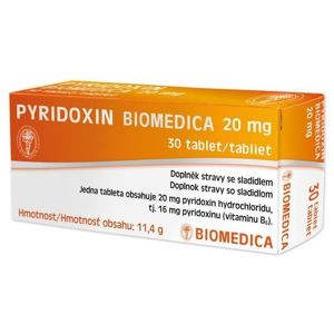Biomedica Pyridoxín Biomedica 20mg 30 tbl.