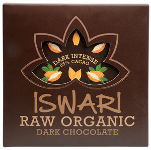 Iswari Raw čokoláda - Dark Intense 85% BIO 75 g + 2 mesiace na vrátenie tovaru
