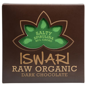 Iswari Raw čokoláda - Salty Spirulina 80% BIO 75 g