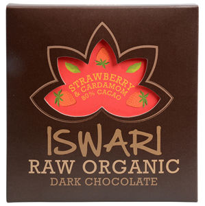 Iswari Raw čokoláda - Strawberry & Cardamom 80% BIO 75 g