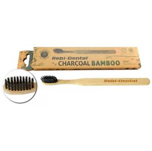 Rebi-Dental Zubná kefka M63 charcoal bamboo mäkká 1 ks