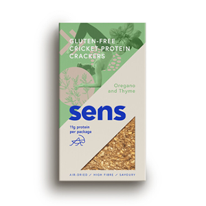 SENS SENS Protein bezlepkové krekery s cvrčky múkou - Oregano & Tymián 50 g