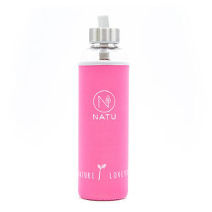 Natu Sklenená fľaša v ružovom termo obale Natu 550 ml