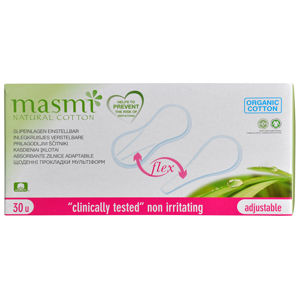 MASMA Slipové vložky Flex z organickej bavlny Masmi adaptabilný 30 ks