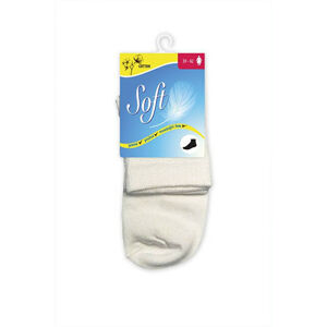 Soft Dámske ponožky so zdravotným lemom stredné - biele 39 - 42