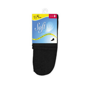 Soft Dámske ponožky so zdravotným lemom stredné - čierne 39 - 42