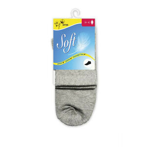 Soft Dámske ponožky so zdravotným lemom stredné - šedé 35 - 38