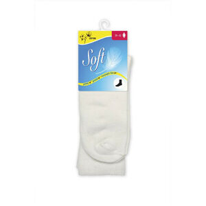 Soft Dámske ponožky so zdravotným lemom vysoké - biele 35 - 38