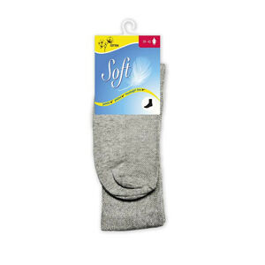 Soft Dámske ponožky so zdravotným lemom vysoké - šedé 39 - 42
