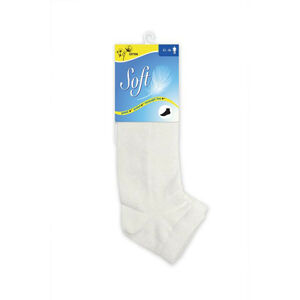 Soft Pánske ponožky so zdravotným lemom nízke - biele 43-46