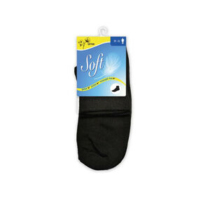 Soft Pánske ponožky so zdravotným lemom stredné - čierne 43 - 46