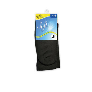 Soft Pánske ponožky so zdravotným lemom vysoké - čierne 43 - 46