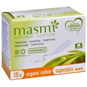 MASMA Tampóny z organickej bavlny Masmi Super Plus 15 ks