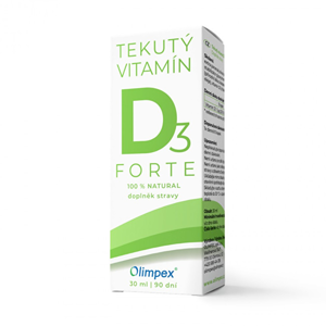 Olimpex s. r. o. Tekutý vitamín D3 FORTE 30 ml -ZĽAVA - KRÁTKA EXPIRÁCIA 30.11.2020