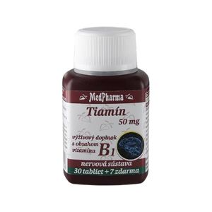 MedPharma Tiamín 50 mg - doplnok stravy s obsahom vitamínu B1 30 tbl. + 7 tbl. ZD ARMA -ZĽAVA - poškodená etiketa