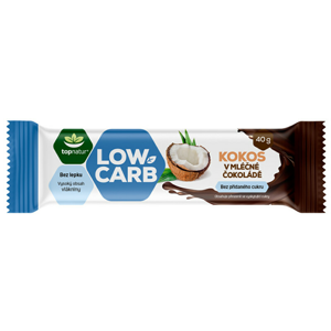 Topnatur LOW CARB tyčinka Kokos v mliečnej čokoláde 40 g